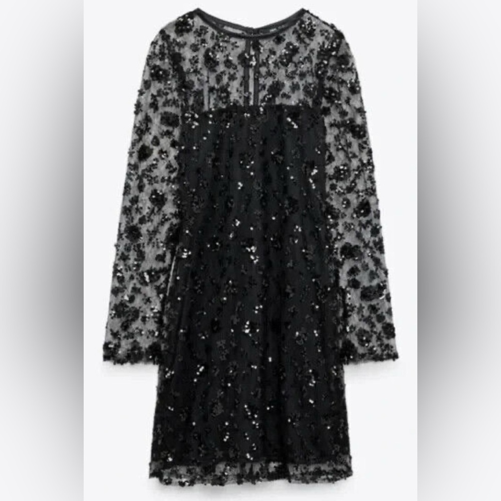 Zara Long Sleeve Sheath Dress. NWT
